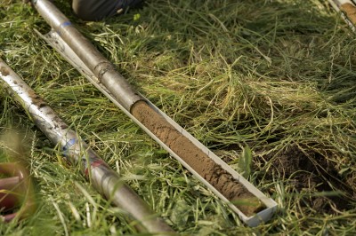 Soil cores being taken to measure soil carbon (Credit: Dave Allen Photography)